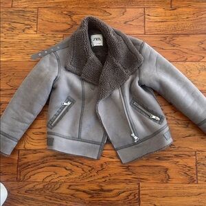 Brown Shearling Jacket Zara